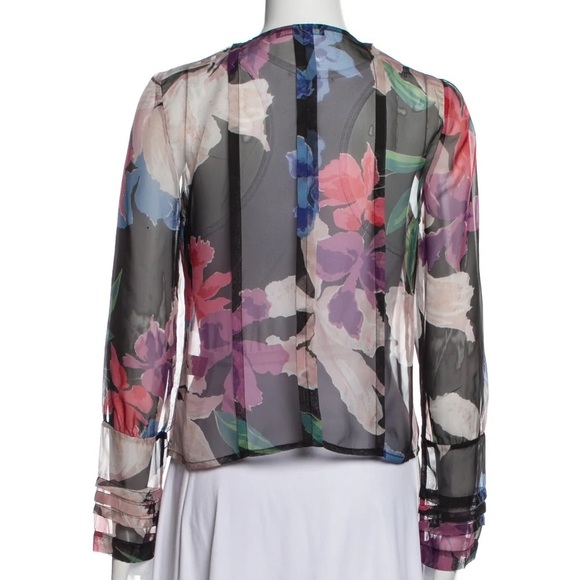 JILL STUART Floral Print Button-Up Top and Ruffle Skirt Size 8 - Picture 4 of 4